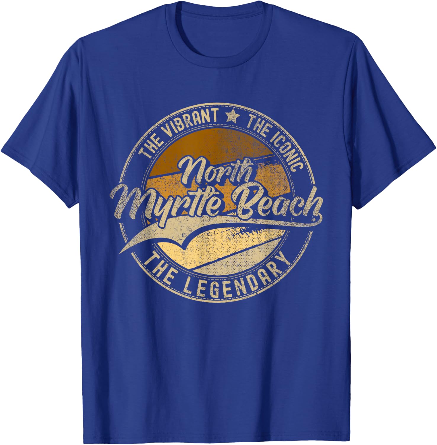 North Myrtle Beach SC | South Carolina | Vintage Distressed T-Shirt - T-Shirt | Royal