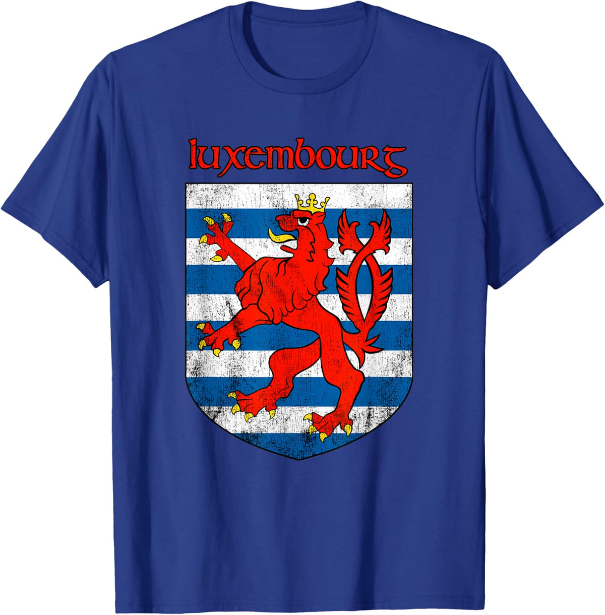 Luxembourger Flag Letzebuerg Lion Luxembourg Coat of Arms T-Shirt - T-Shirt | Royal