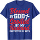 Blessed by God Spoiled by My Husband Protected By Both Women T-Shirt - T-Shirt | Royal