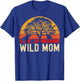 Wild Mom Zoo Born Wild Birthday Safari Jungle Wild Mother T-Shirt - T-Shirt | Royal
