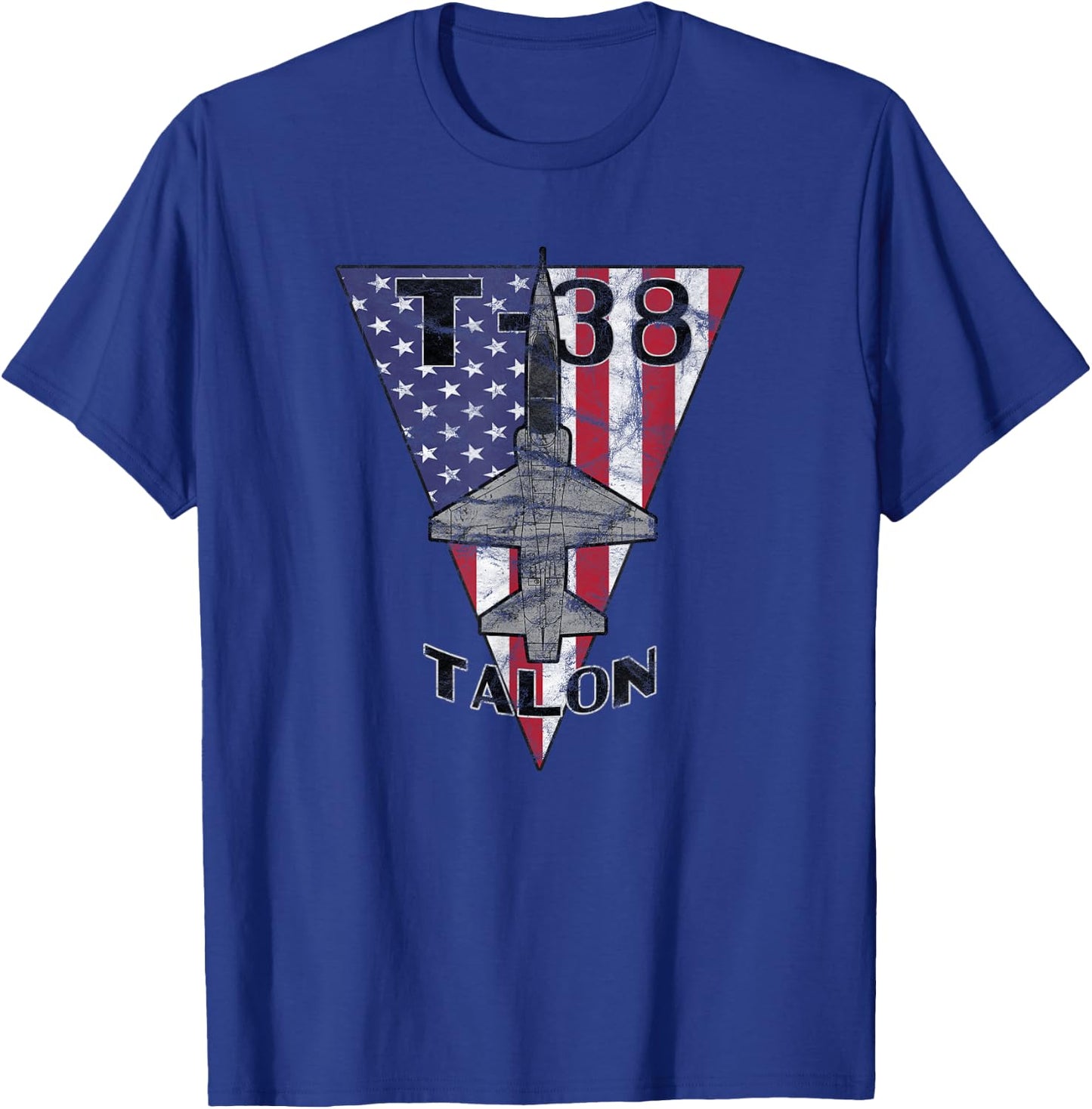 T-38 Talon Military Jet Trainer Airplane Patriotic Vintage T-Shirt - T-Shirt | Royal