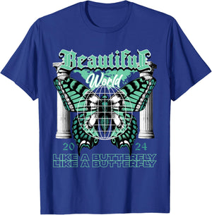 Beautiful World Retro Green Glow 1s Matching Women T-Shirt - T-Shirt | Royal