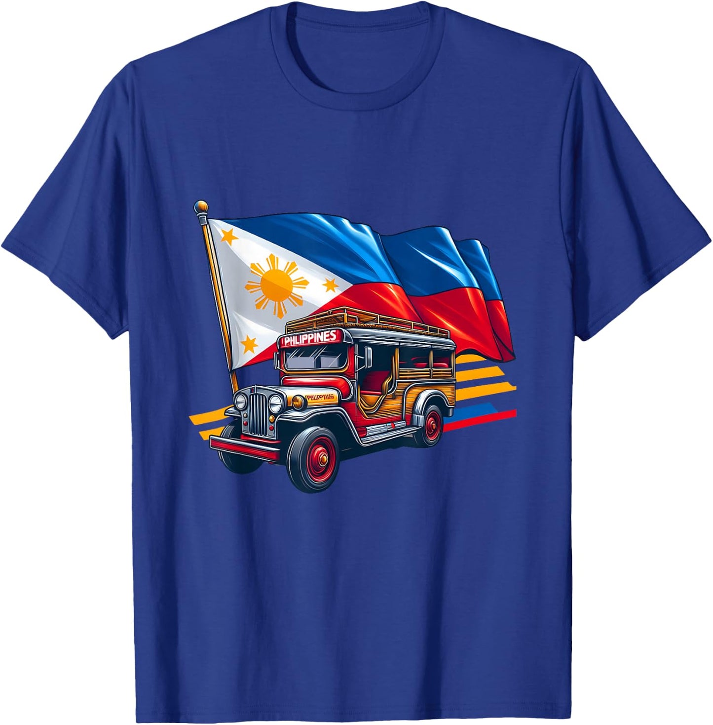 Philippines Flag Proud Filipino Souvenir Philippines Jeepney T-Shirt - T-Shirt | Royal