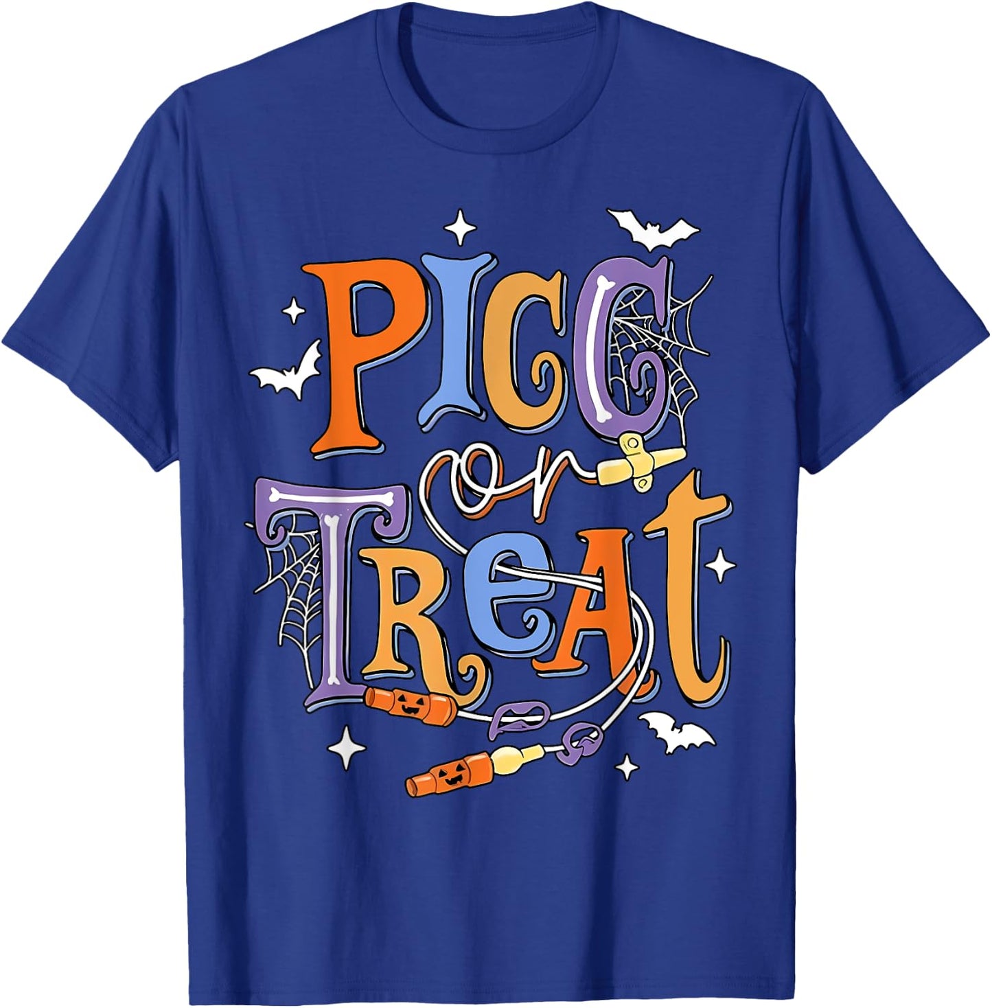 PICC Or Treat Vascular Access Team PICC IV Nurse Halloween T-Shirt - T-Shirt | Royal