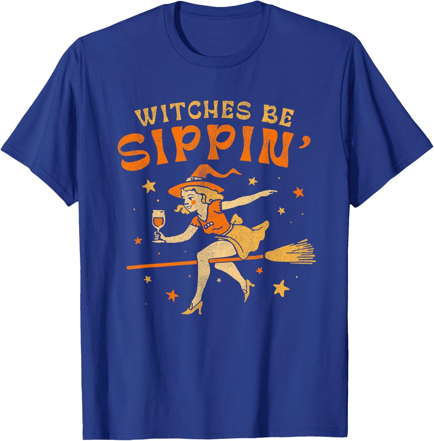 Witches Be Sippin' Halloween Holiday Spooky T-Shirt - T-Shirt | Royal