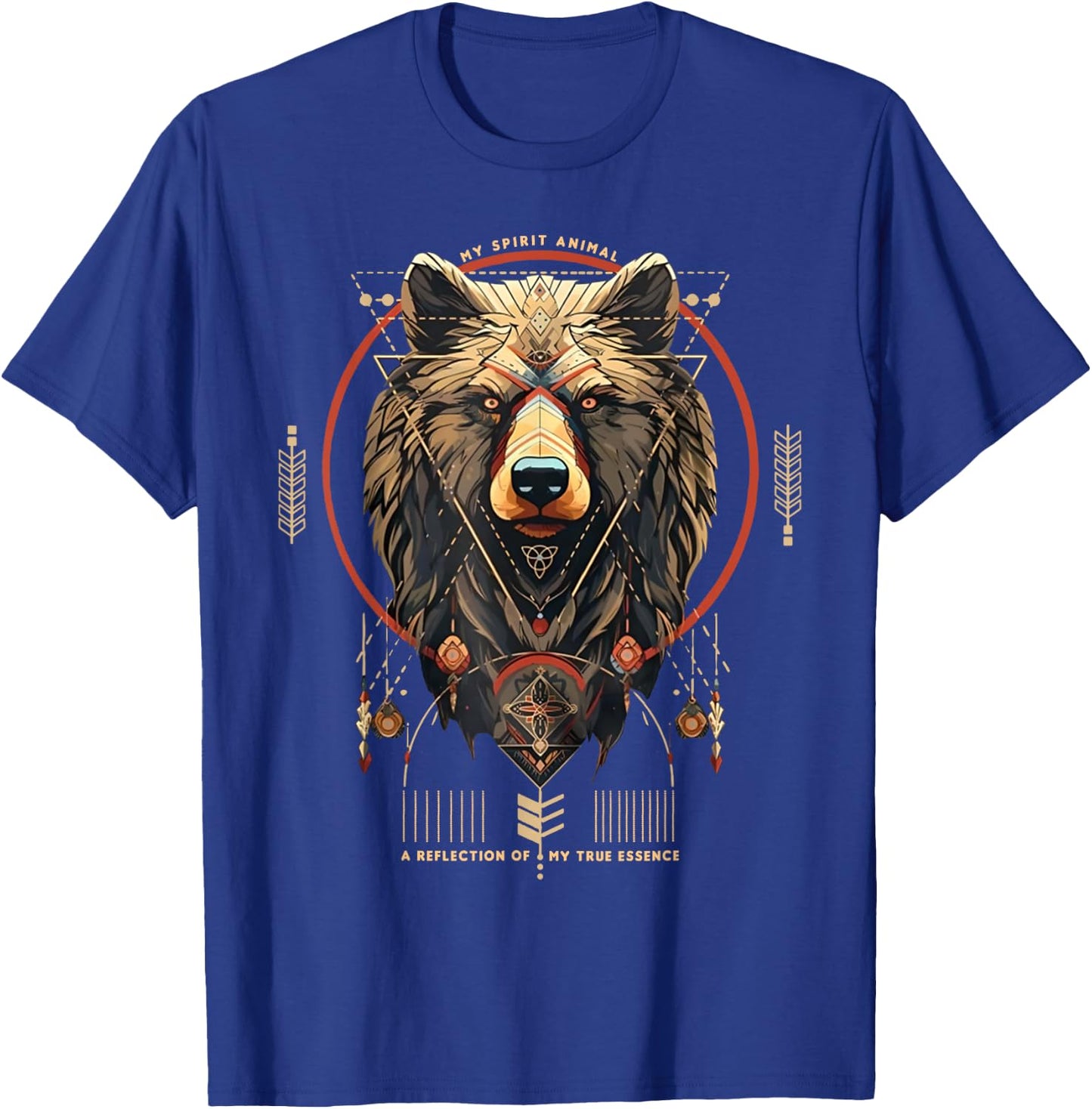 Bear Native American Mountain Forest Wildlife Bears Lover T-Shirt - T-Shirt | Royal