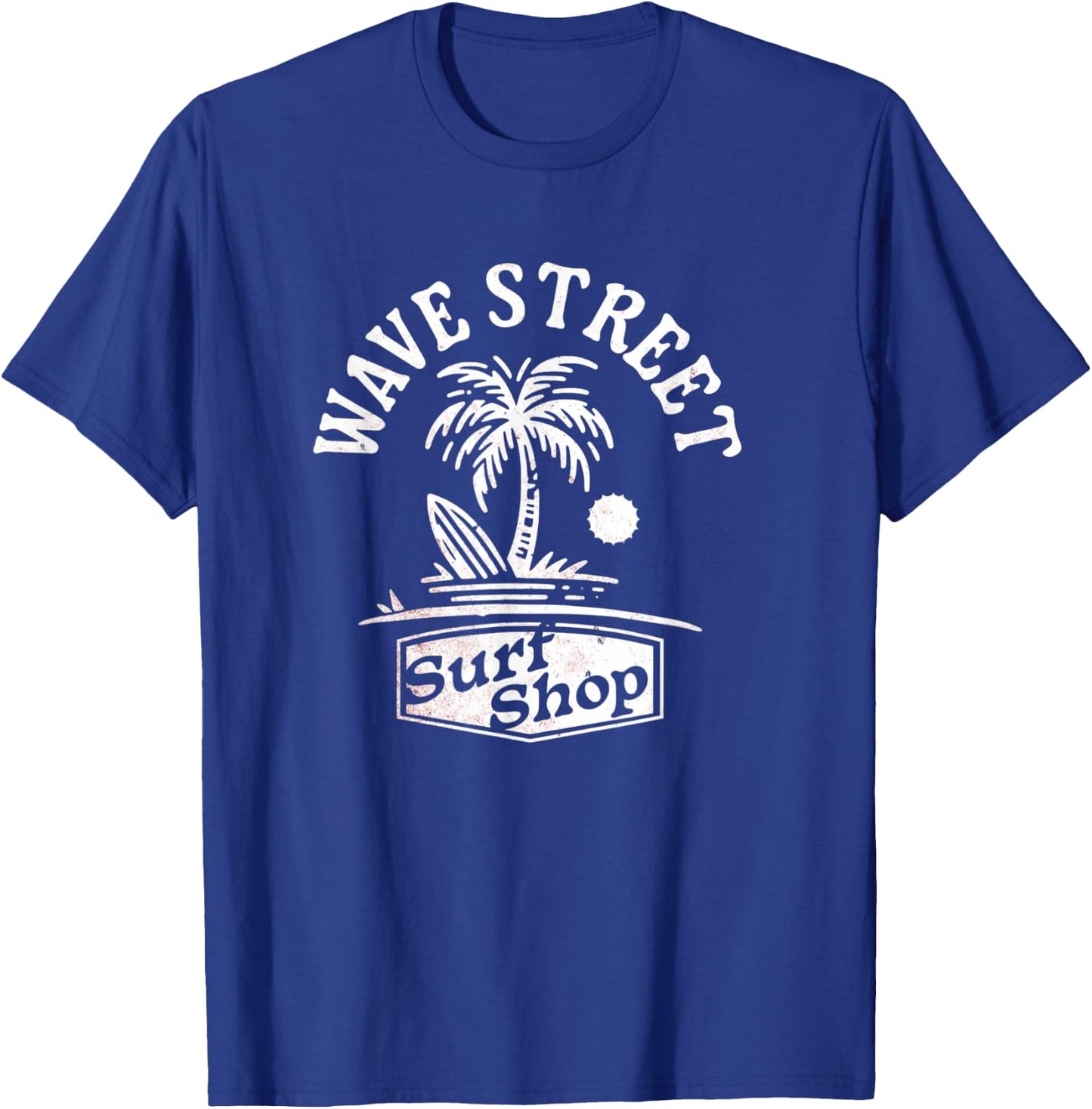 Wave Street Surf Vintage Retro Beach Bum Summertime Graphic Women Kids T-Shirt - T-Shirt | Royal