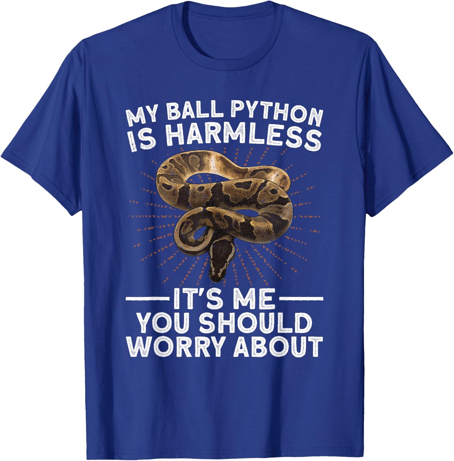 Funny Ball Python Women Snake Lover Reptile Animal T-Shirt - T-Shirt | Royal
