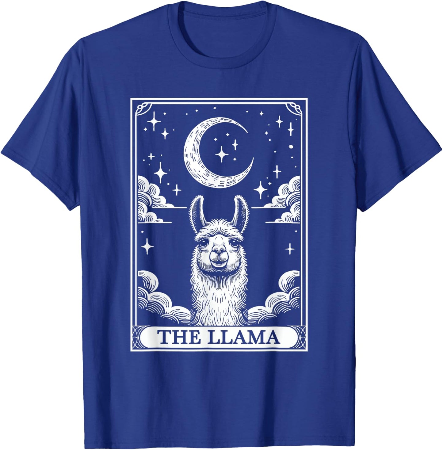 Tarot Card Vintage Crescent Moon Llama Animal Lovers T-Shirt - T-Shirt | Royal
