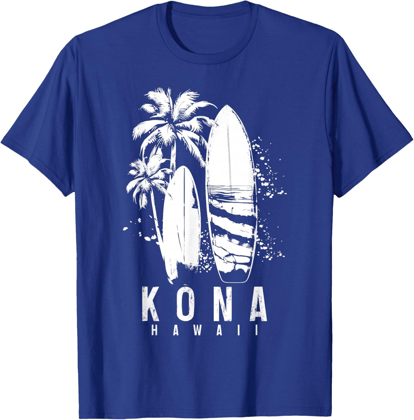 Kona Hawaii Hawaiian Surf Vintage Surfing Surfer T-Shirt - T-Shirt | Royal