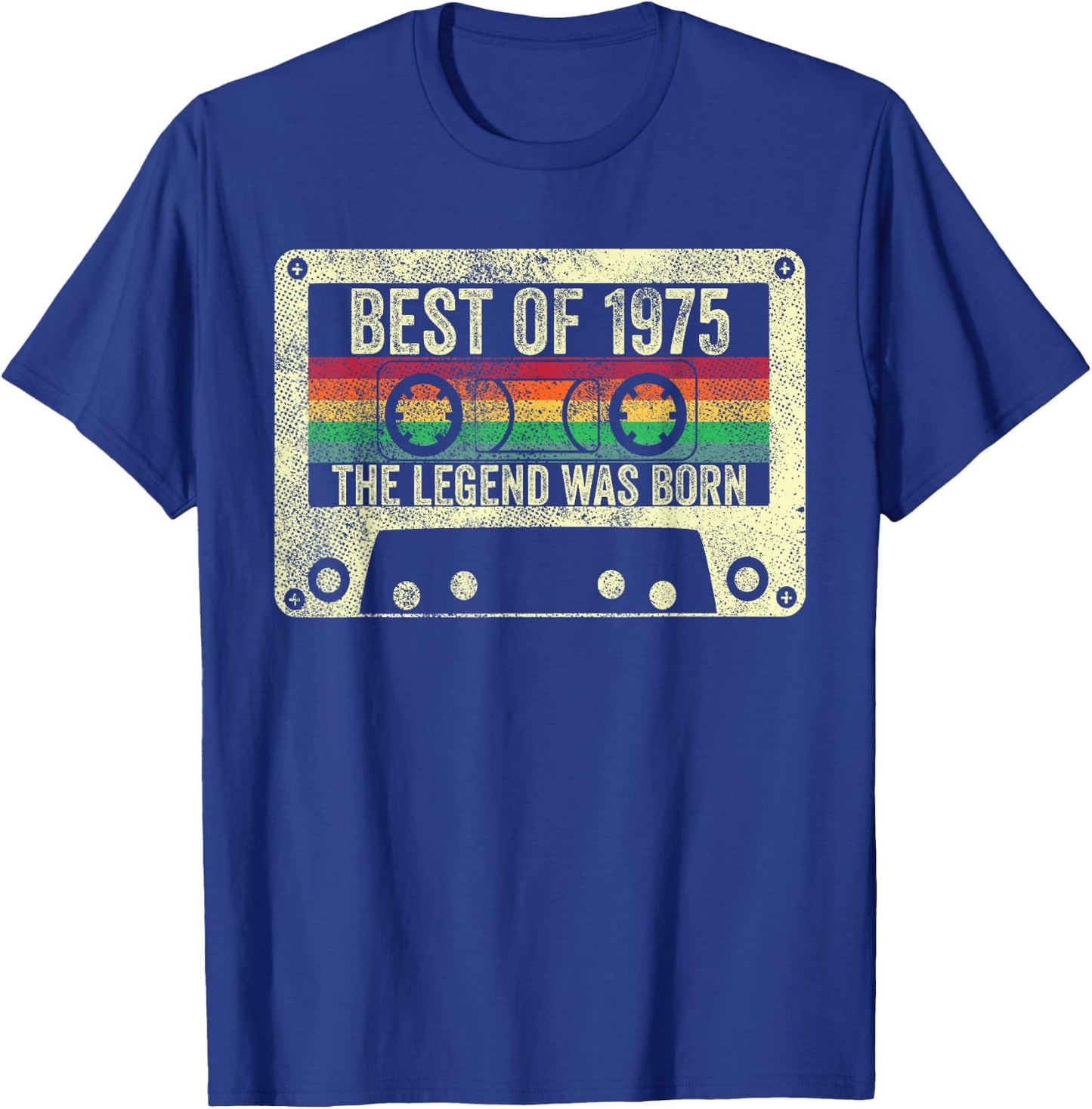 Born 1975 50th Birthday Vintage Men Women Legend Retro T-Shirt - T-Shirt | Royal