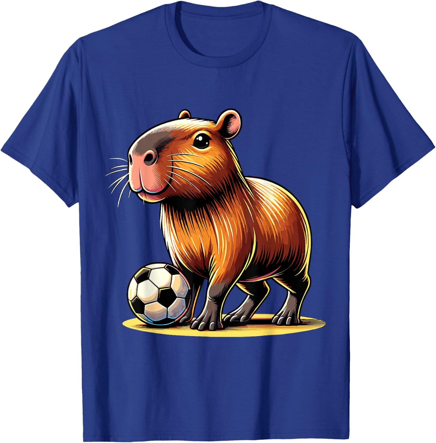 Capybara Soccer Player T-Shirt - T-Shirt | Royal