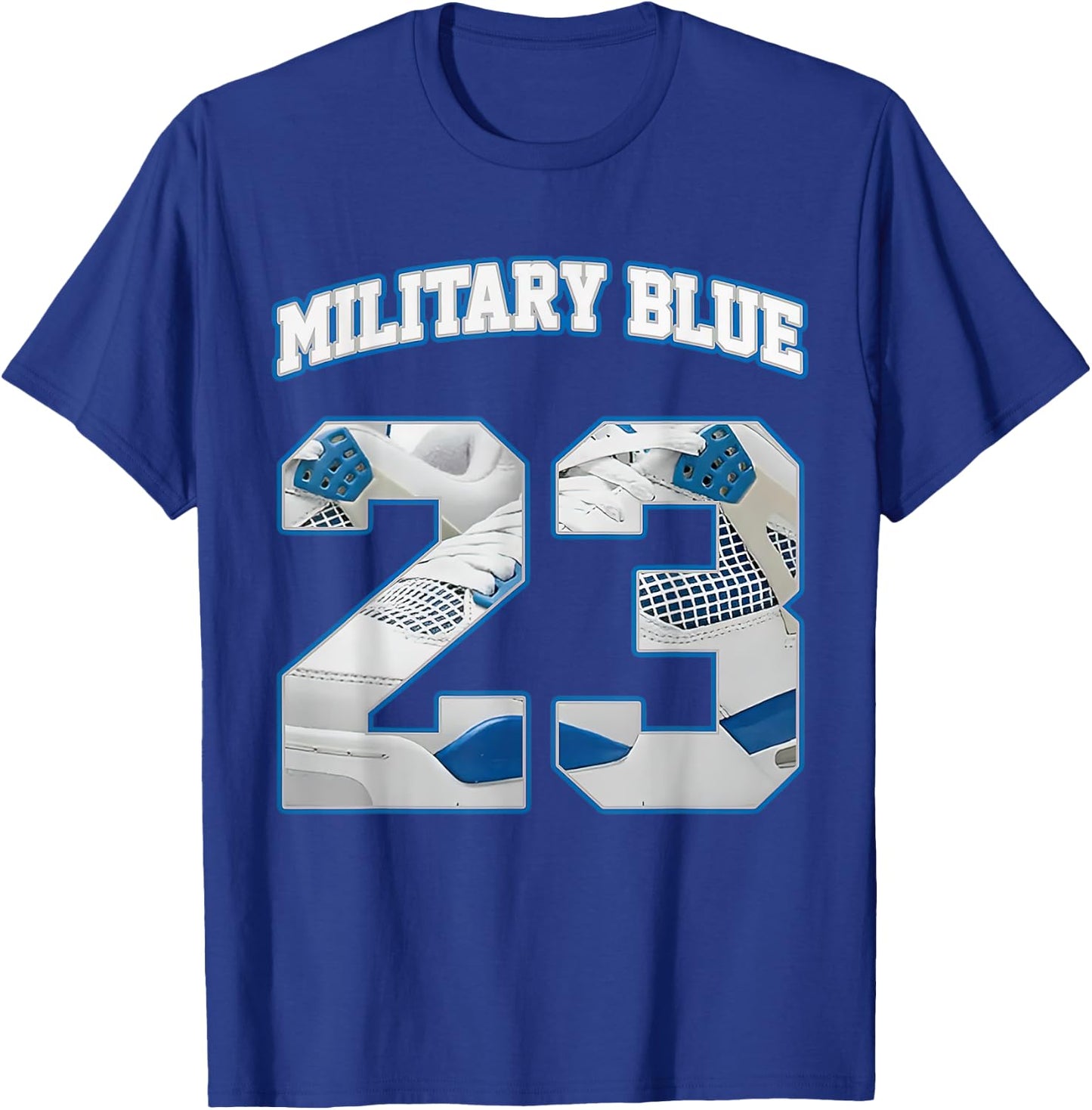 Number 23 Military Blue 4s Loser Lover Matching Retro T-Shirt - T-Shirt | Royal
