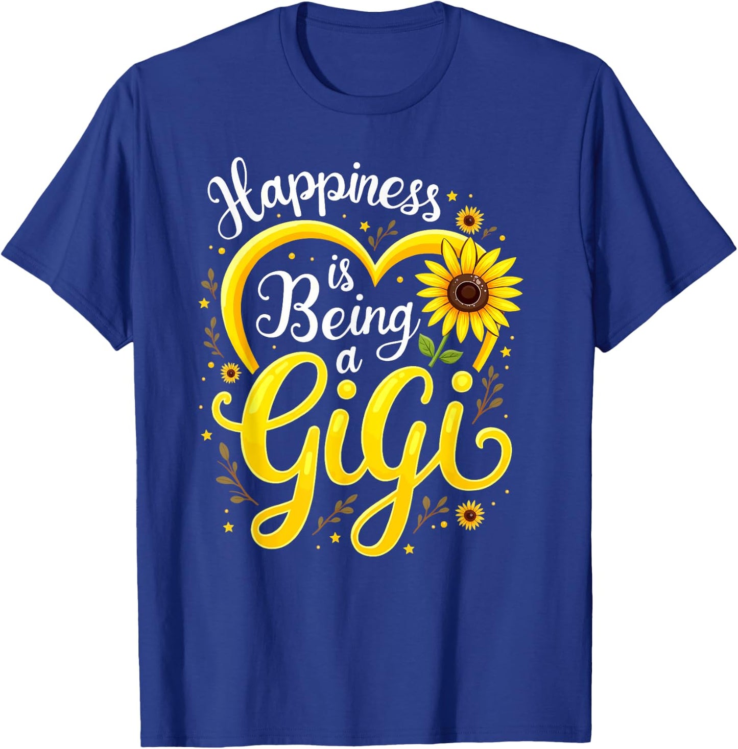 Happiness Is Being A Gigi Sunflower Grandma T-Shirt - T-Shirt | Royal