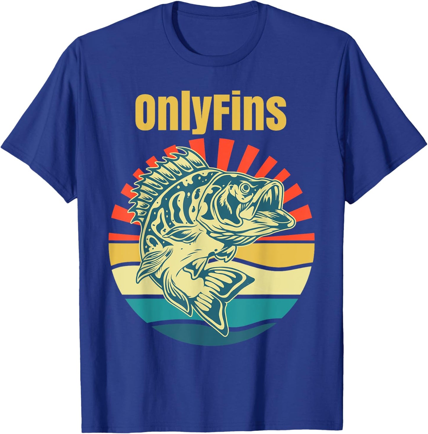 OnlyFins Funny Bass T-Shirt - T-Shirt | Royal