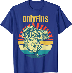 OnlyFins Funny Bass T-Shirt - T-Shirt | Royal