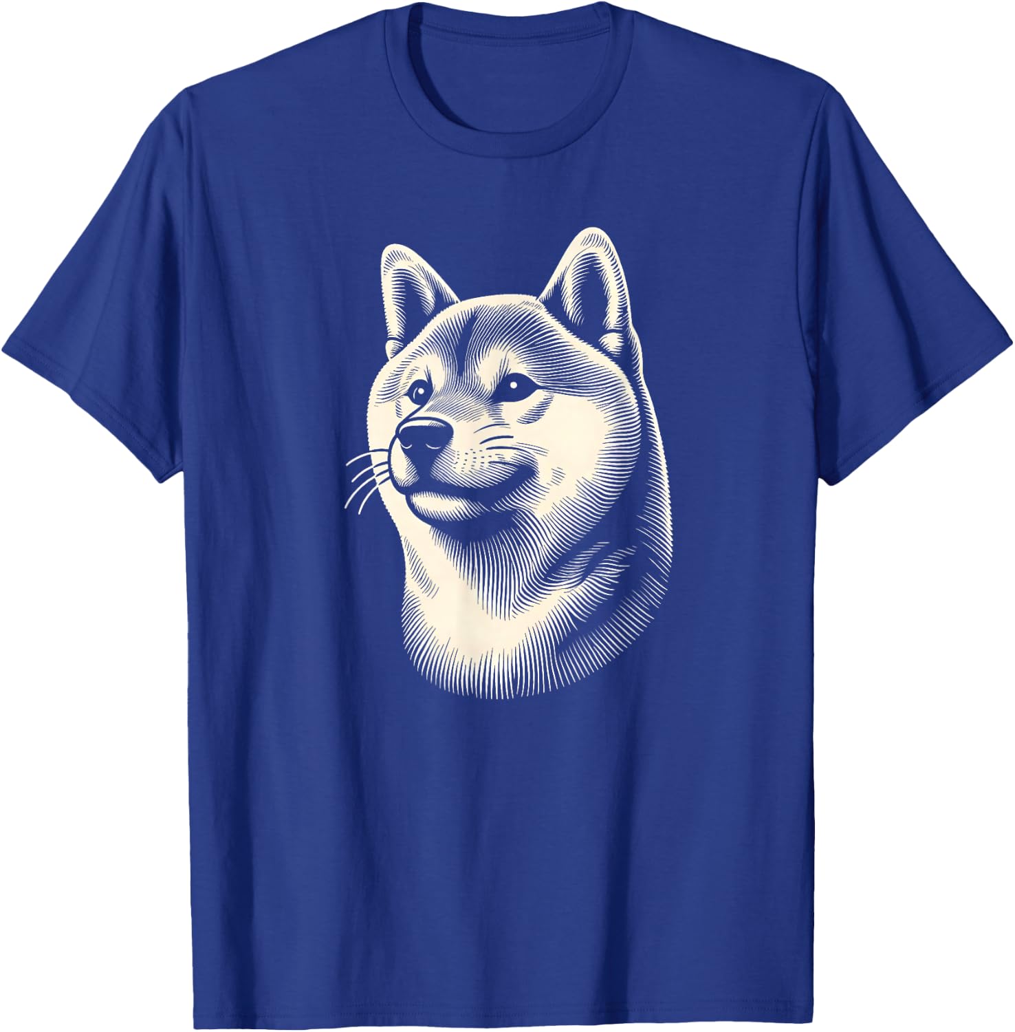 Shiba Inu Dog Face Art Design And Men T-Shirt - T-Shirt | Royal