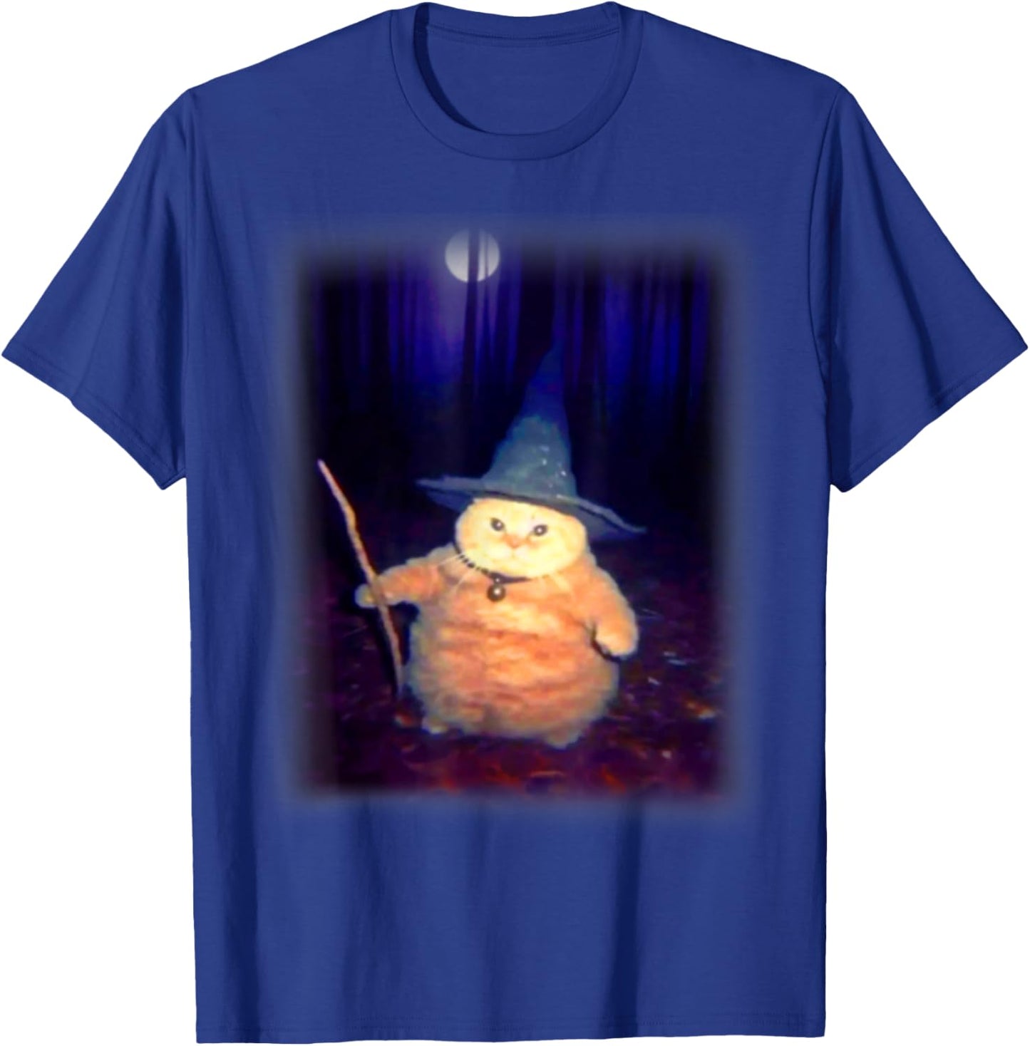 Wizard Cat Weird Funny Halloween Cat Meme Men Women Kids T-Shirt - T-Shirt | Royal