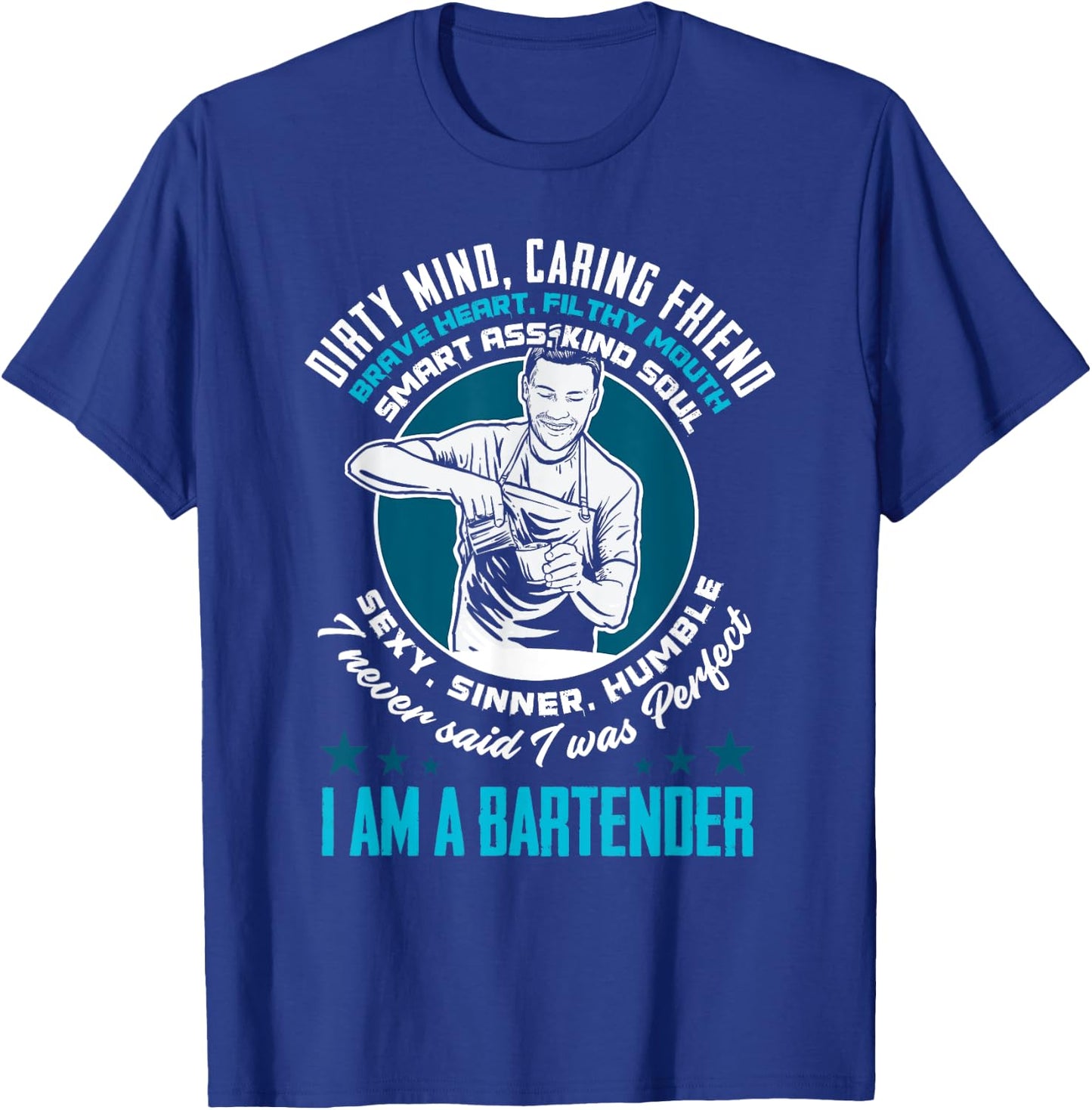 Funny Bartender Bartending Drinking Bar Club Beer Bartender T-Shirt - T-Shirt | Royal