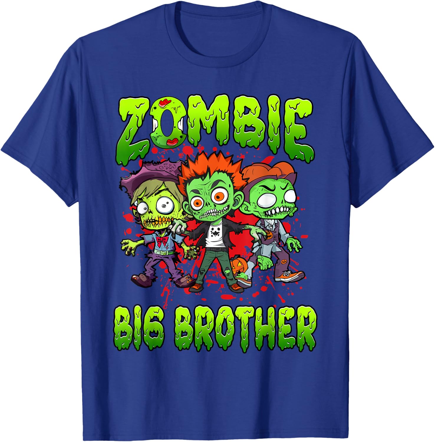 Zombie Big Brother Halloween Costume Family Matching T-Shirt - T-Shirt | Royal