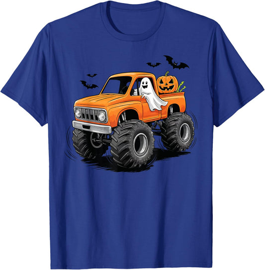 Monster Truck Pumpkin Halloween pumpkin smasher T-Shirt - T-Shirt | Royal