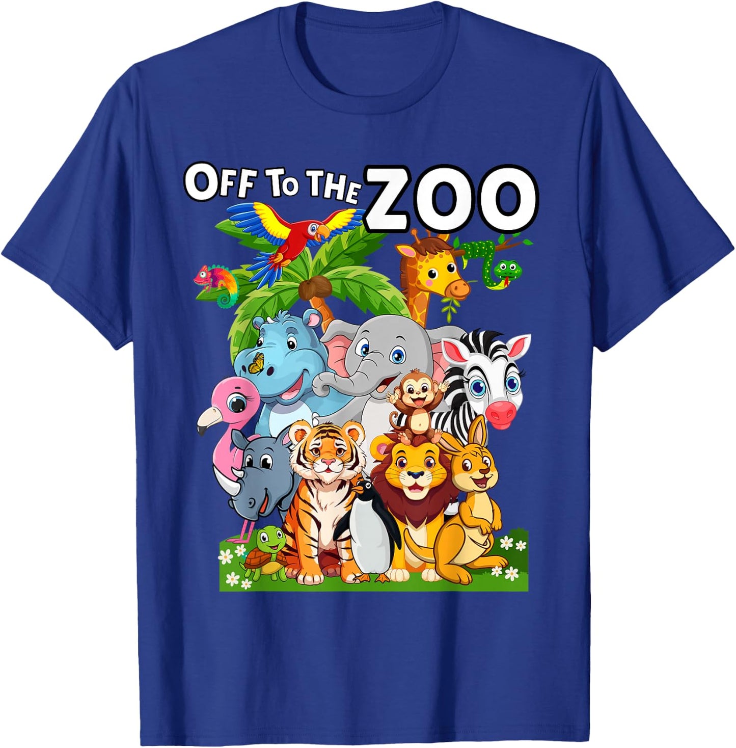 15 Animals Wildlife Birthday Party Safari Off To The Zoo T-Shirt - T-Shirt | Royal