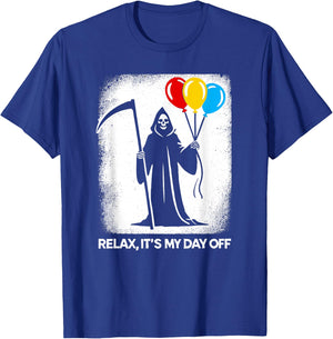 Grim Reaper Day Off Funny Halloween Funny Grim Reaper T-Shirt - T-Shirt | Royal