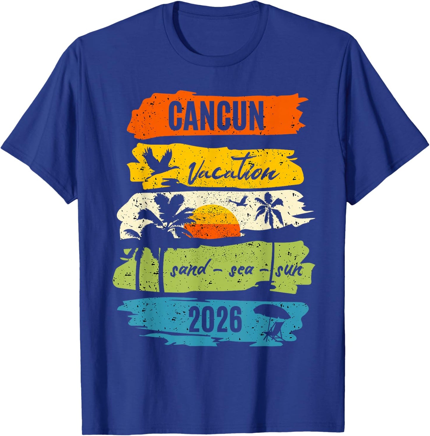 Family Vacation Cancun Mexico 2026 Retro Matching Group T-Shirt - T-Shirt | Royal