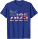 Senior 2025 American Flag USA Graduation Class of 2025 Women Kids Men T-Shirt - T-Shirt | Royal