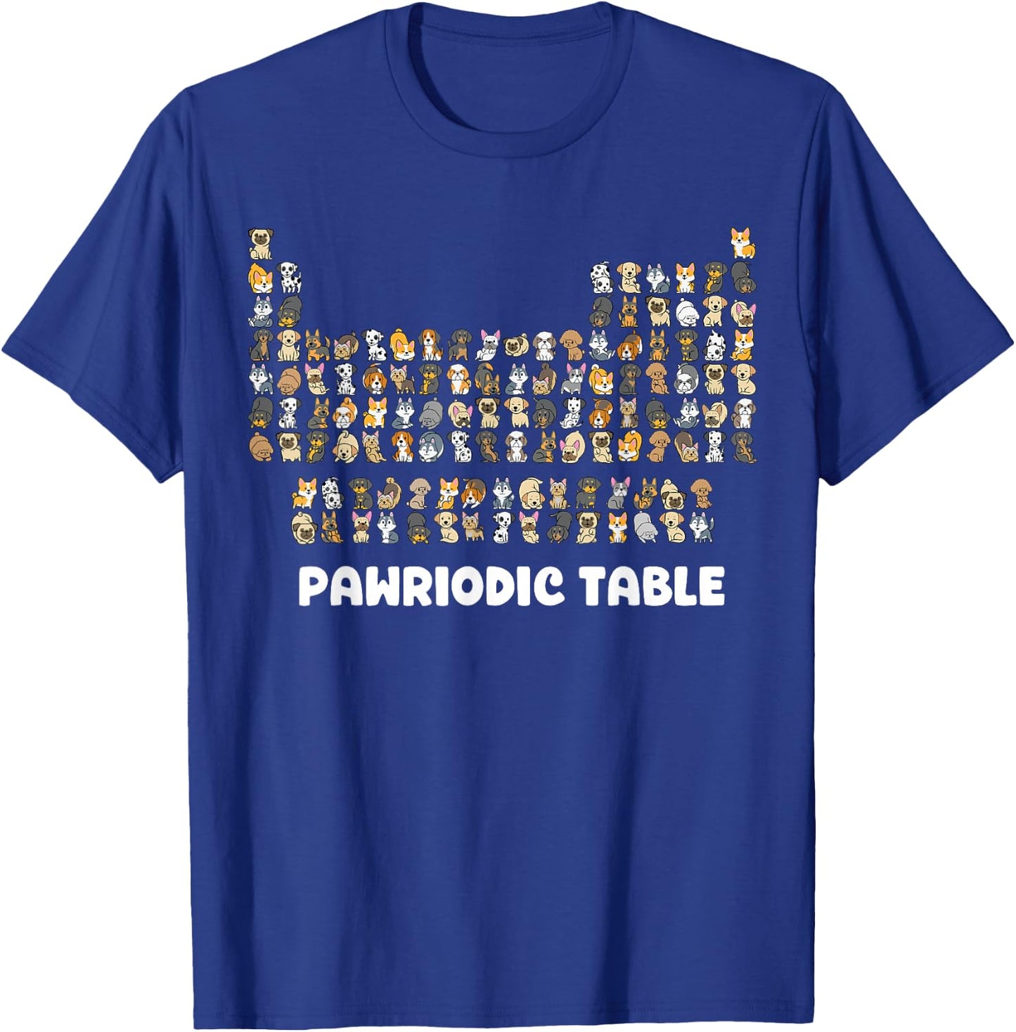 Periodic Table Shirt Chemistry Dog Periodic Table of Element T-Shirt - T-Shirt | Royal