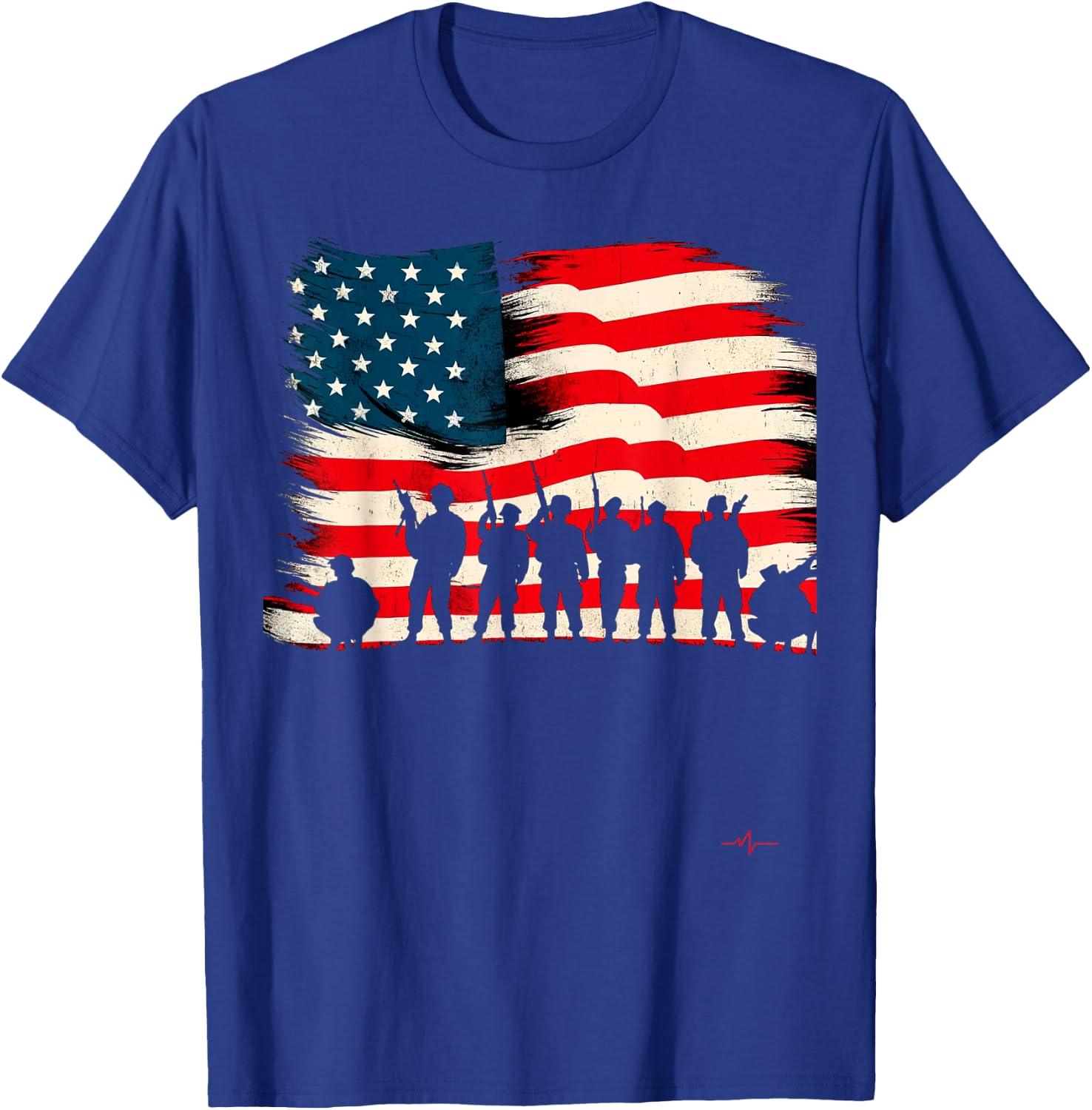 Memorial Day We Will Never Forget Remember The Fallen Flag T-Shirt - T-Shirt | Royal