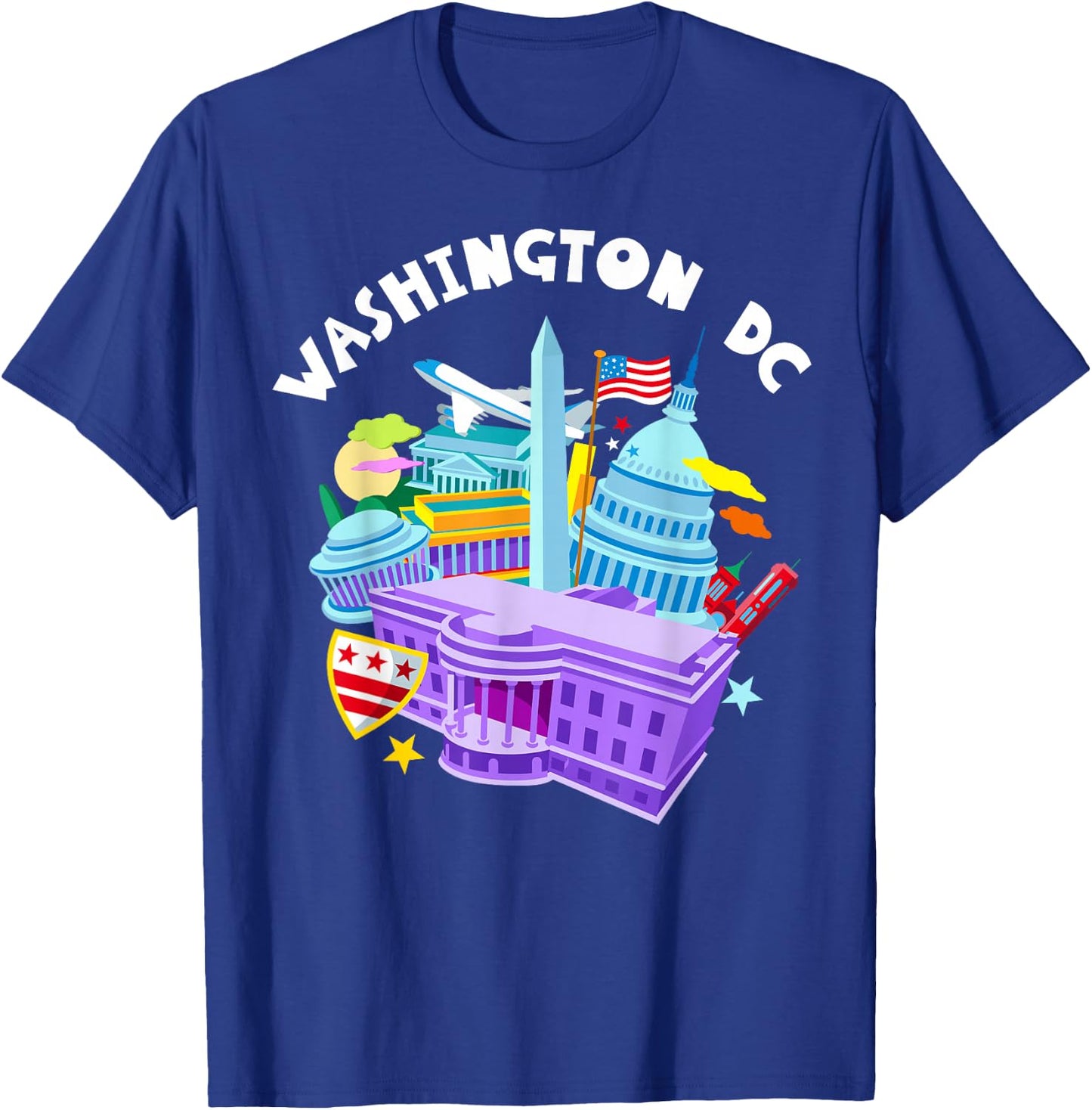 Washington D.C.Vacation Cherry Blossom White House Capitol T-Shirt - T-Shirt | Royal