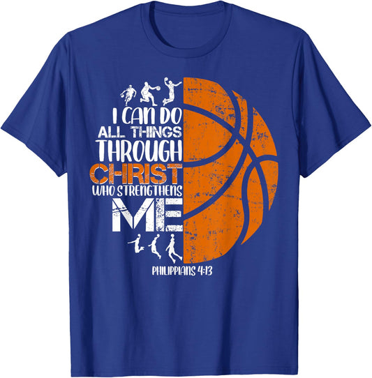Basketball Jesus Christian Religious Gifts Boys Kid T-Shirt - T-Shirt | Royal