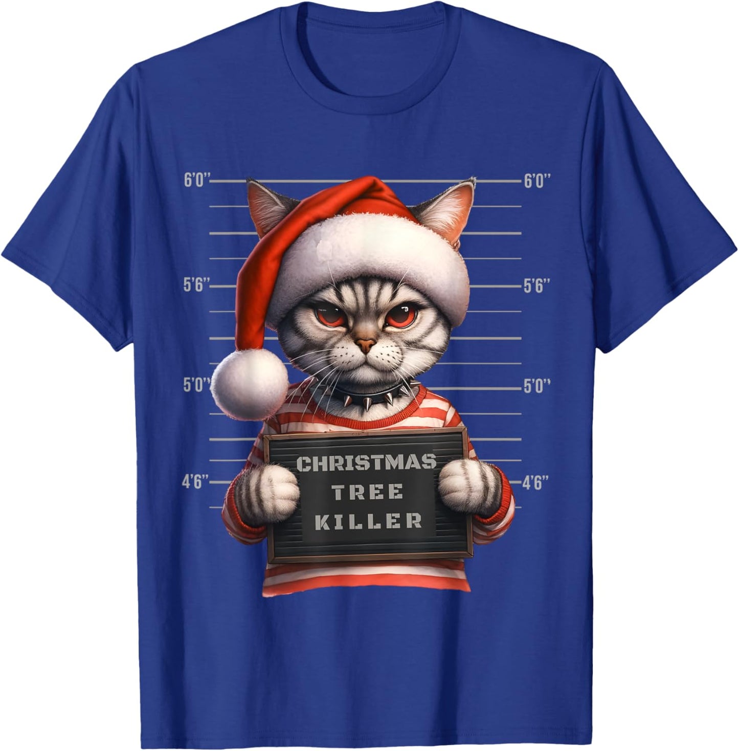 Christmas Cat Mugshot - Christmas Tree Killer Women T-Shirt - T-Shirt | Royal