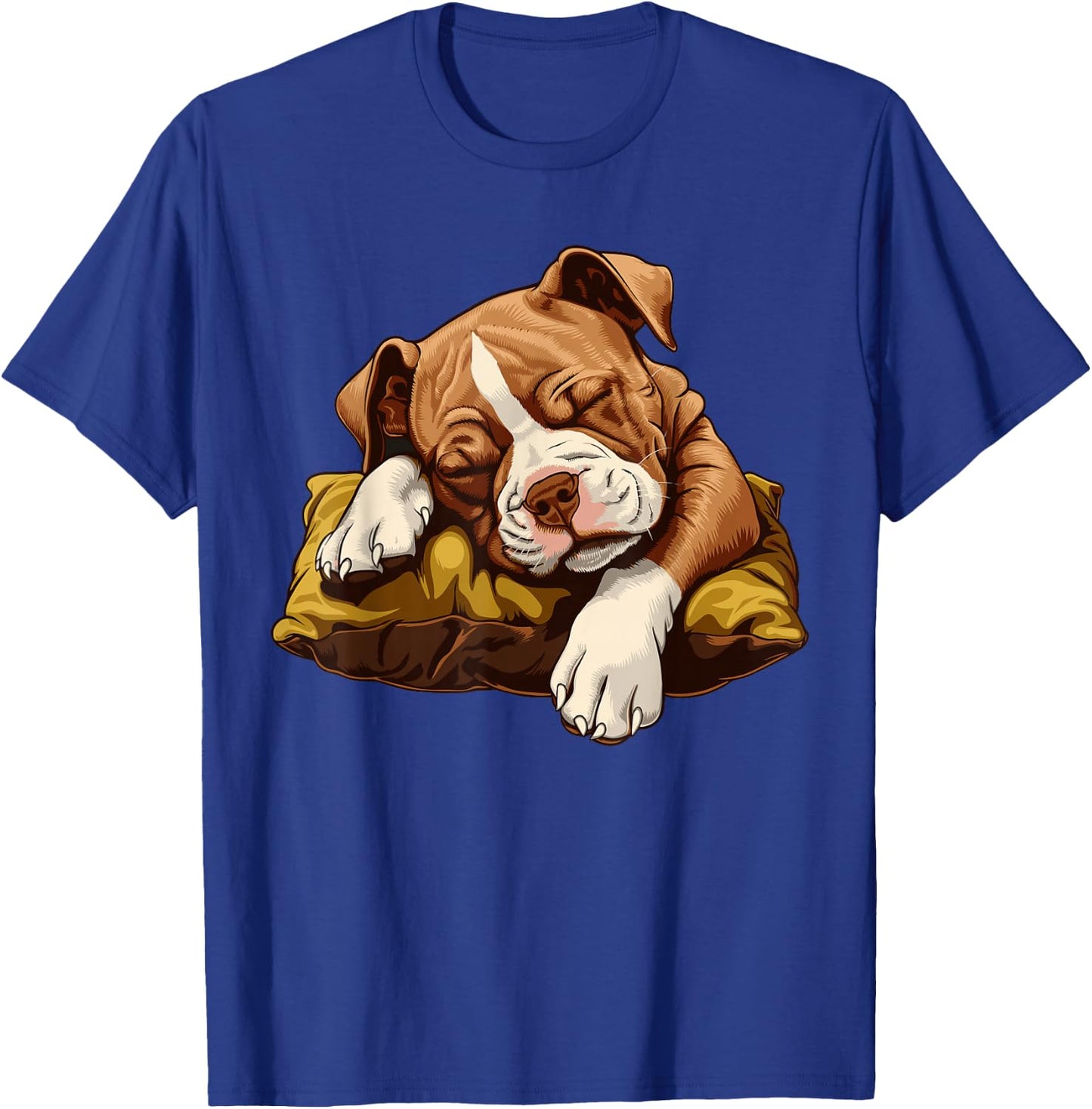 Sleeping American Staffordshire Terrier Puppy T-Shirt - T-Shirt | Royal