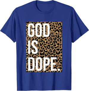 God is Dope Leopard T-Shirt - T-Shirt | Royal