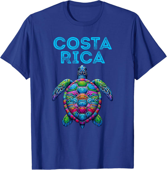 Costa Rica Tribal Beach Sea Turtle T-Shirt - T-Shirt | Royal