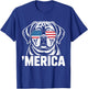Patriotic USA American Flag 4th of July Puggle T-Shirt - T-Shirt | Royal