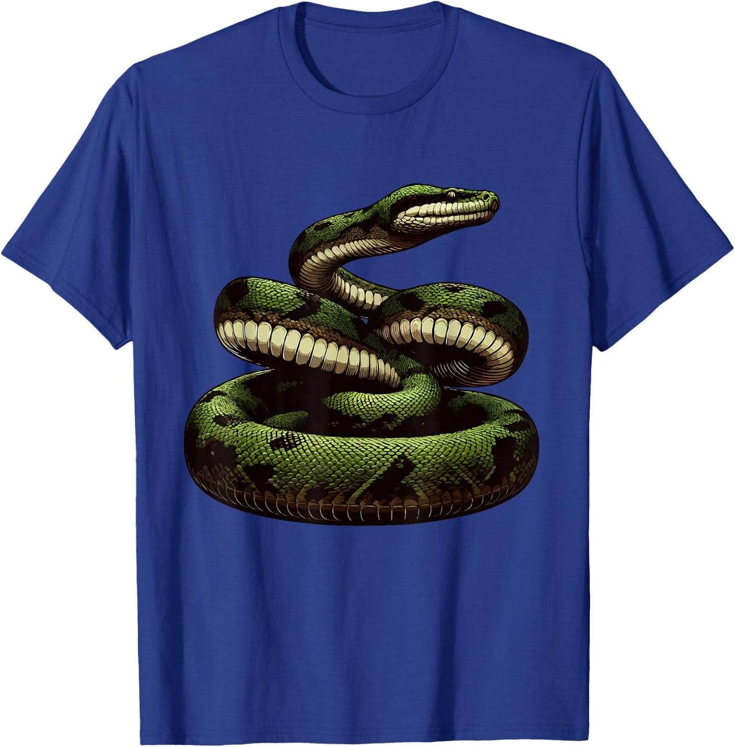 Rainforest Anaconda snake women boys girls kids T-Shirt - T-Shirt | Royal