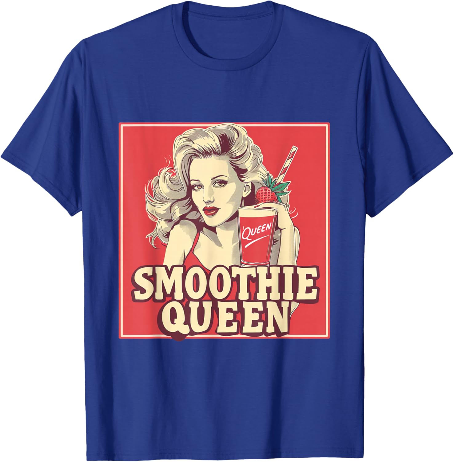 Smoothie Queen Healthy Fitness Foodie Vegan Vegetarian T-Shirt - T-Shirt | Royal
