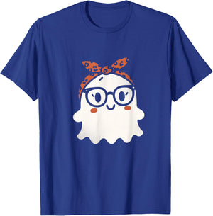 Halloween Ghost Glasses Cute Costume Girl Kids Toddler T-Shirt - T-Shirt | Royal