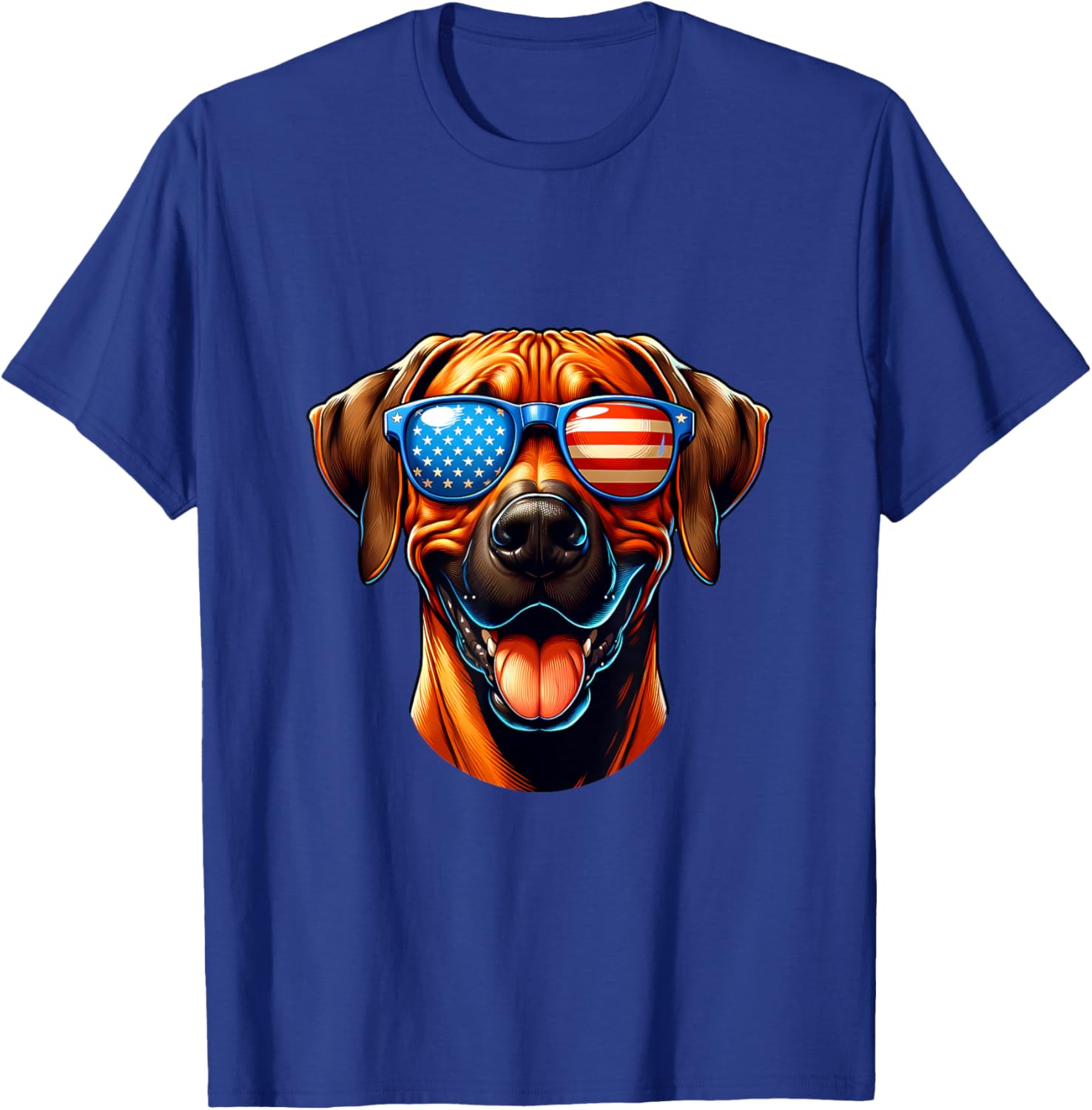 Rhodesian Ridgeback 4th Of July Patriotic Dog Lover American Kids Men T-Shirt - T-Shirt | Royal