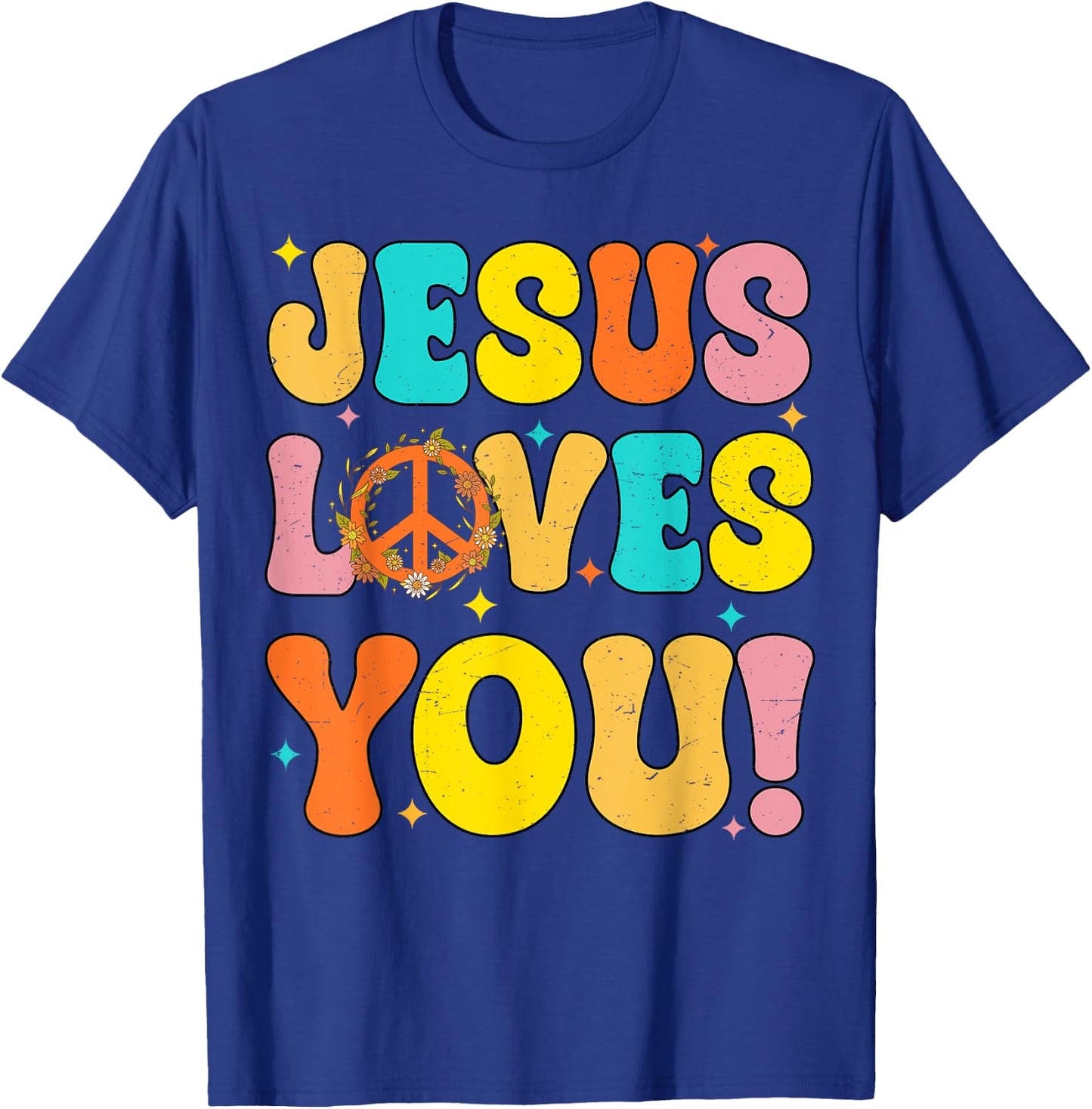 Jesus Loves You Christian Toddler Girls Boys Kids T-Shirt - T-Shirt | Royal