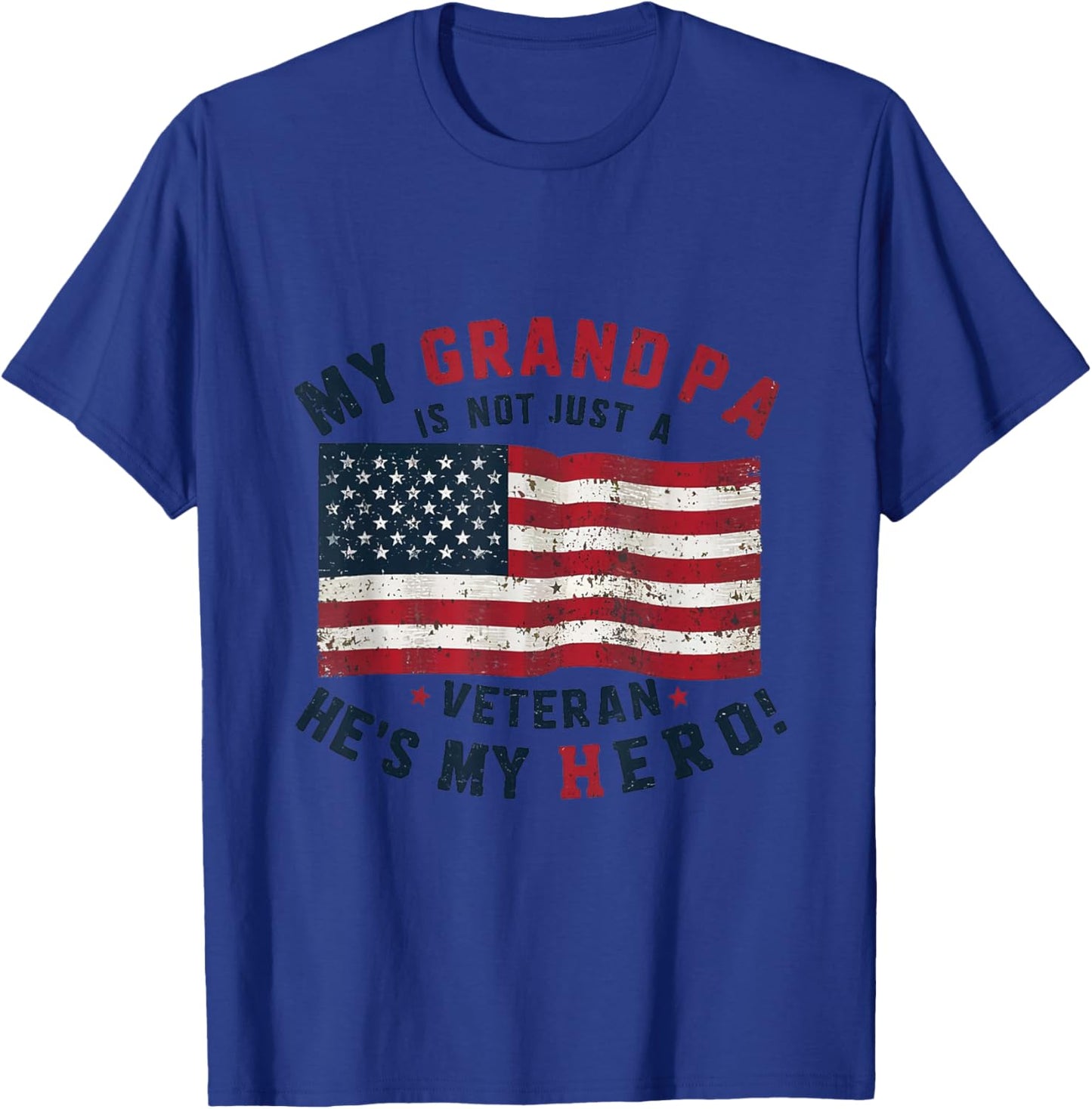 My grandpa Is Not Just A Veteran T-Shirt - T-Shirt | Royal