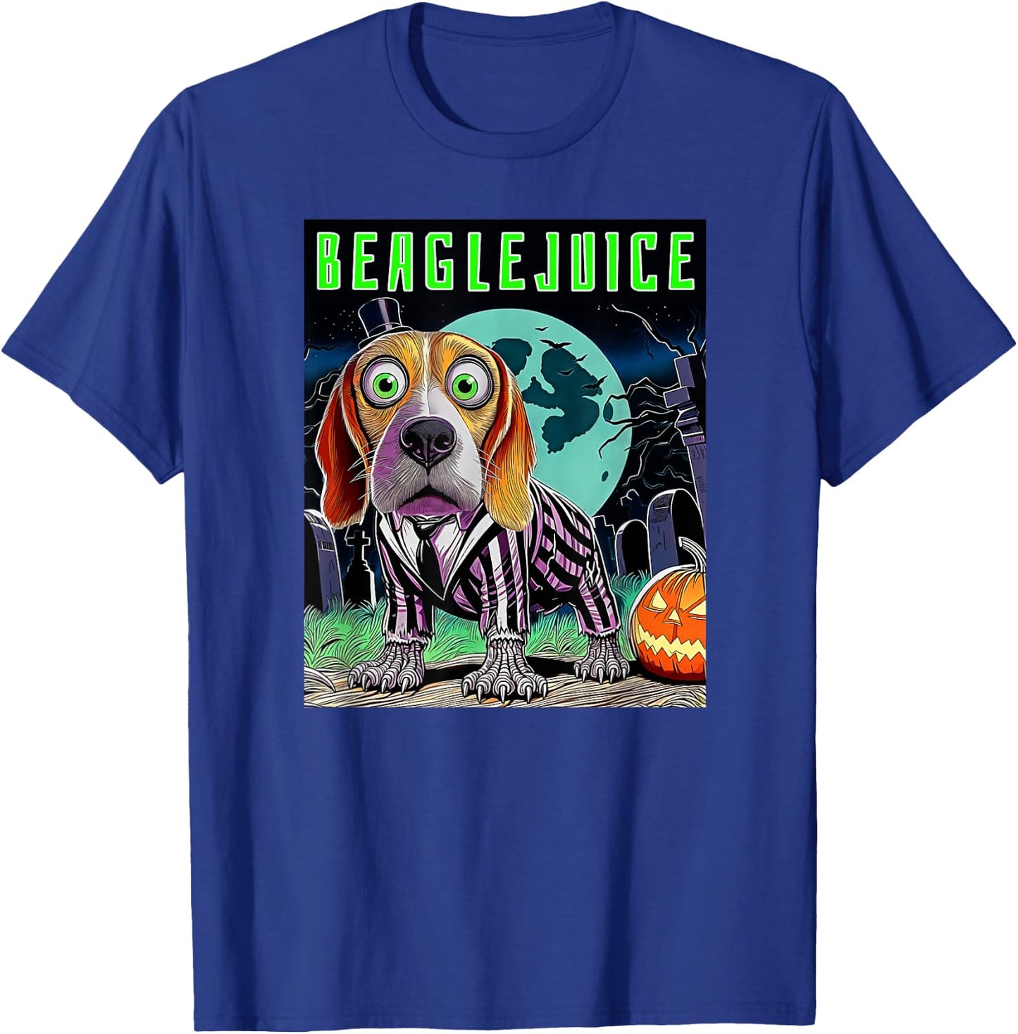 Halloween Beaglejuice Beagle Fun Dog Breed Owners Costume T-Shirt - T-Shirt | Royal