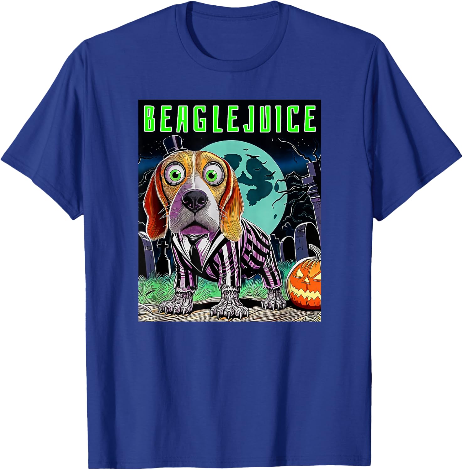 Halloween Beaglejuice Beagle Fun Dog Breed Owners Costume T-Shirt - T-Shirt | Royal
