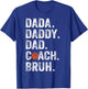 Dada Daddy Dad Bruh Vintage Basketball Coach Funny Family T-Shirt - T-Shirt | Royal