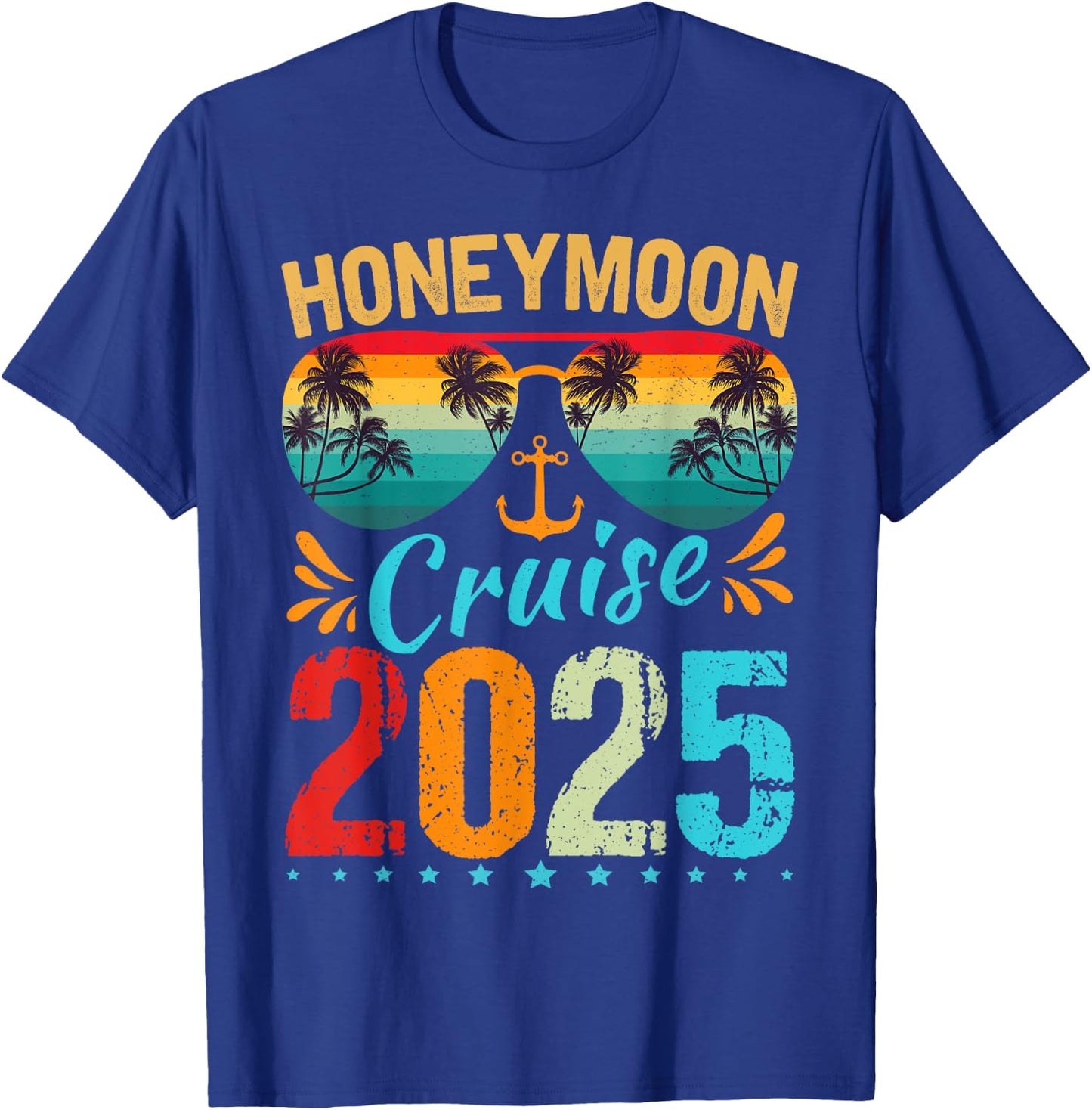 Honeymoon Cruise for Matching Couples 2025 Just Married T-Shirt - T-Shirt | Royal