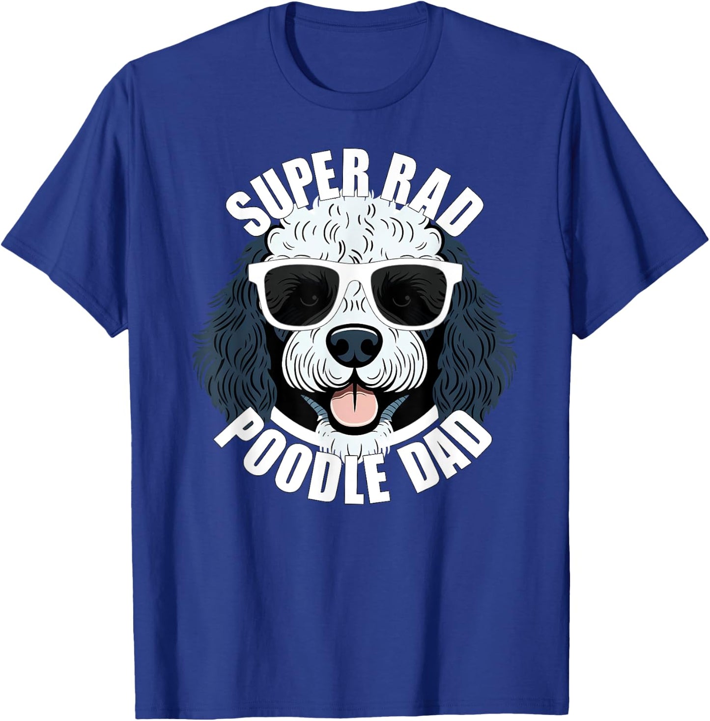 Poodle Dad Funny Father’s Day Parti Poodle Dog Dad Men’s T-Shirt - T-Shirt | Royal