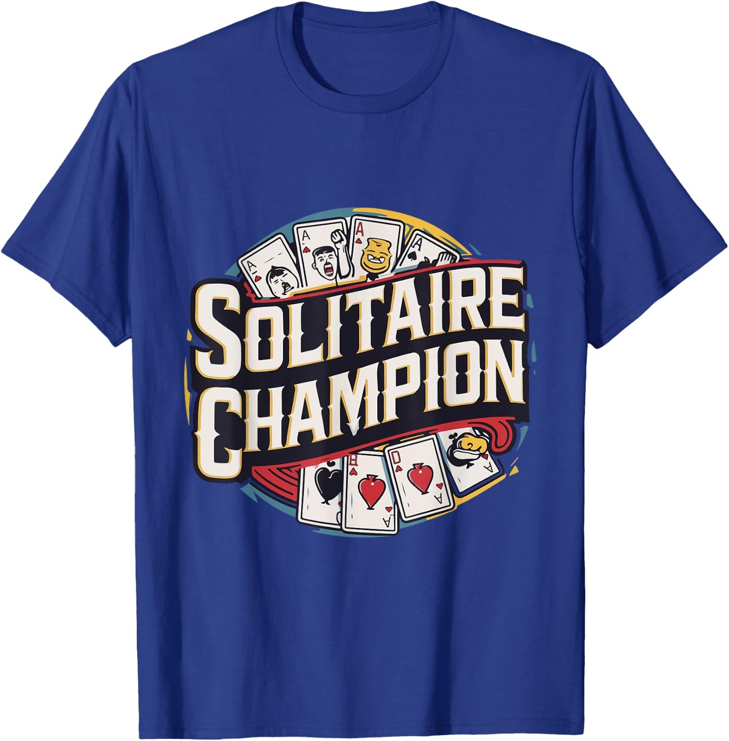 Solitaire Champion Card Games T-Shirt - T-Shirt | Royal